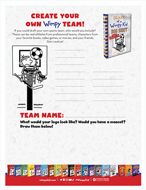Create your own Wimpy Sports Team