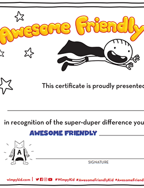 Awesome Friendly Person Certificate