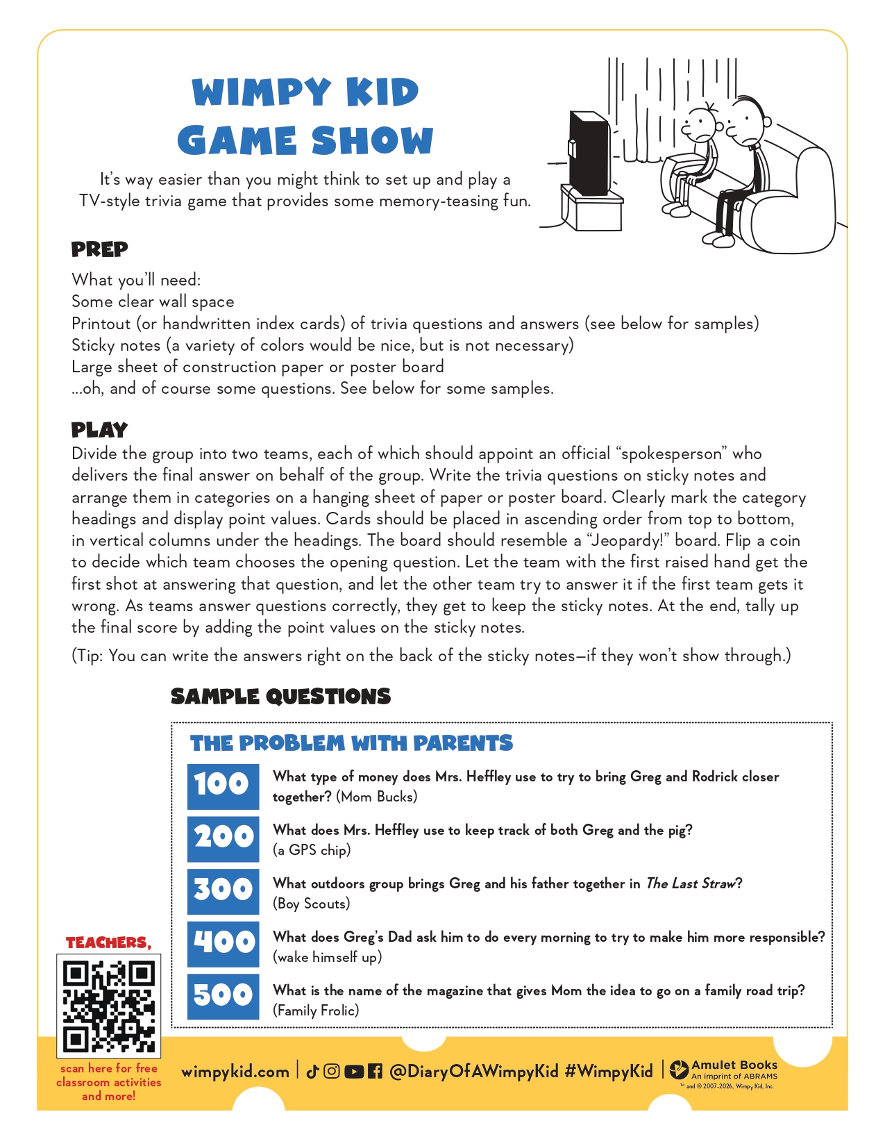Wimpy Kid Game Show