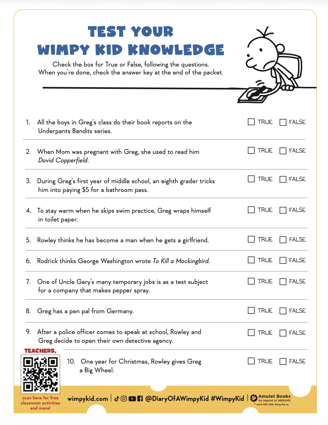 Test Your Wimpy Kid Knowledge