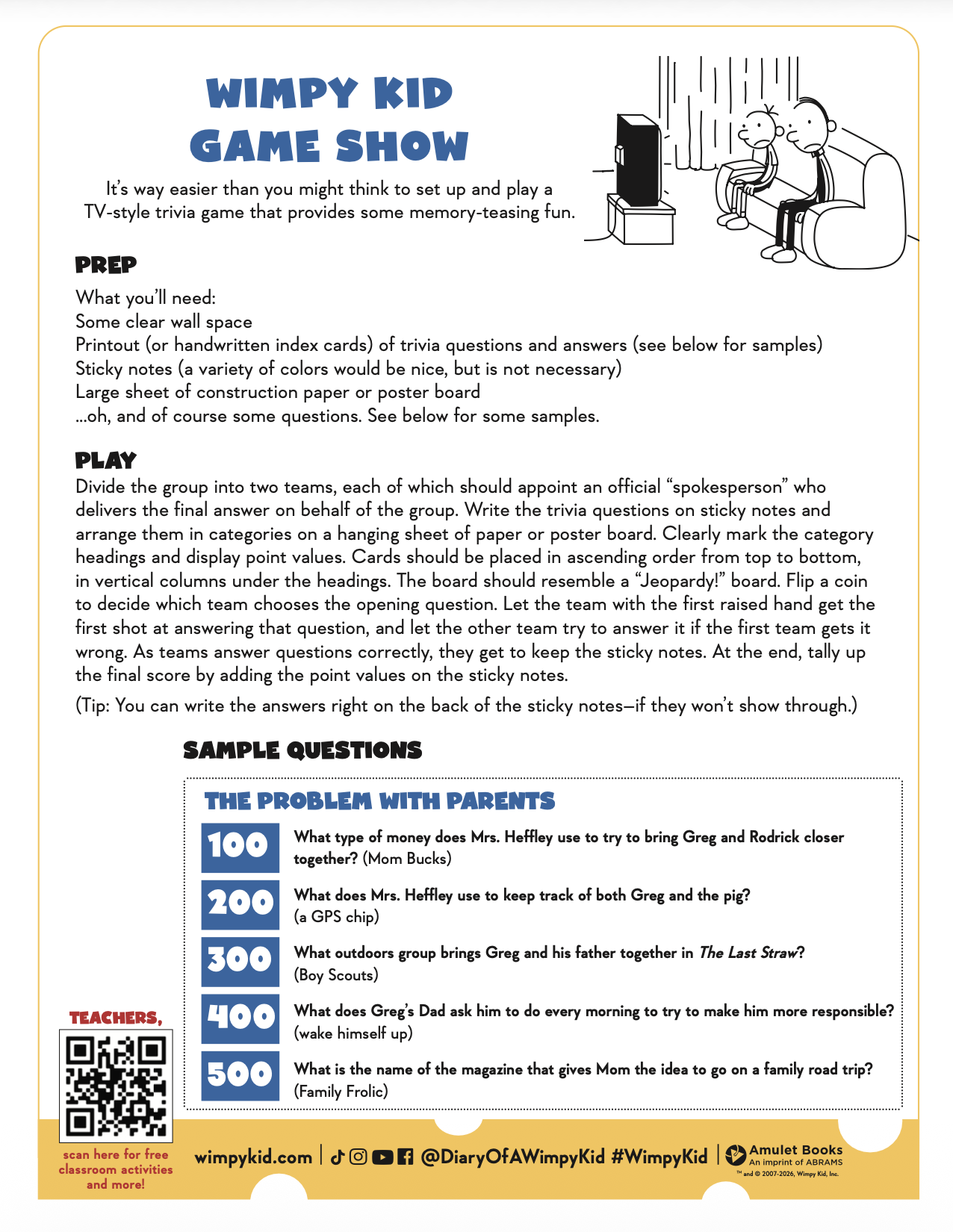 Wimpy Kid Game Show